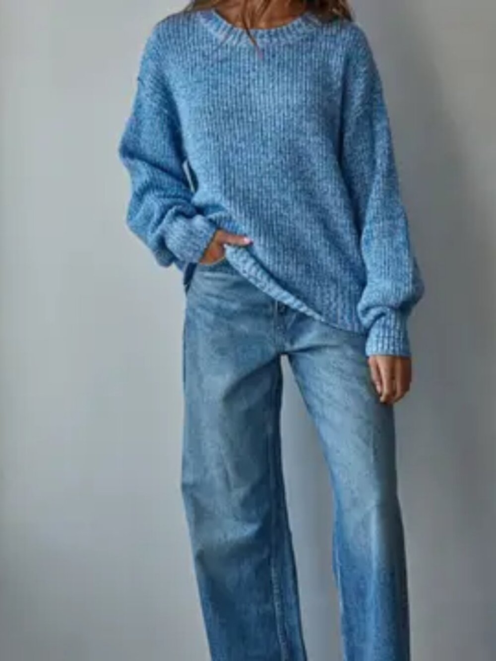 MDW Sale!  The Perfect Spring & Summer Knit Sweater 100% Cotton in Blue NWT